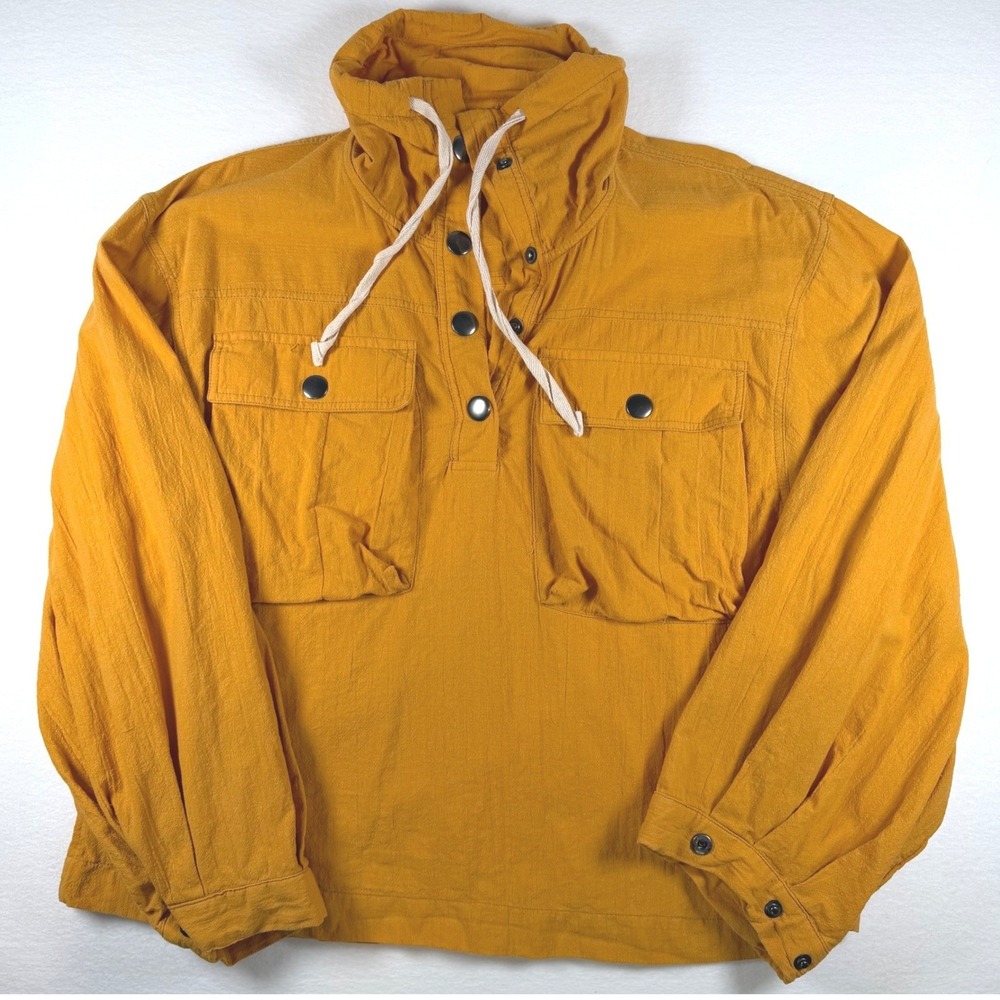 Outâ From Under Urban Outfitters Mustard Yellow Cotton Gauze Anorak Jacket Small